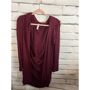 Athleta Women's Size S Purple Hooded Long Sleeve Open Cardigan